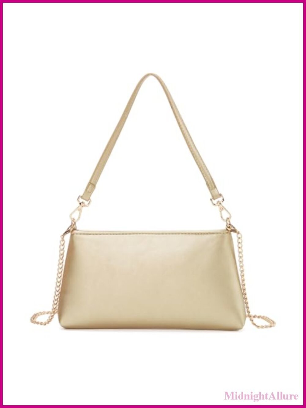 PU Leather Evening Clutch Purse with Chain Strap